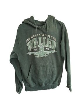Morgan Wallen One Night At A Time Hoodie in Green size medium